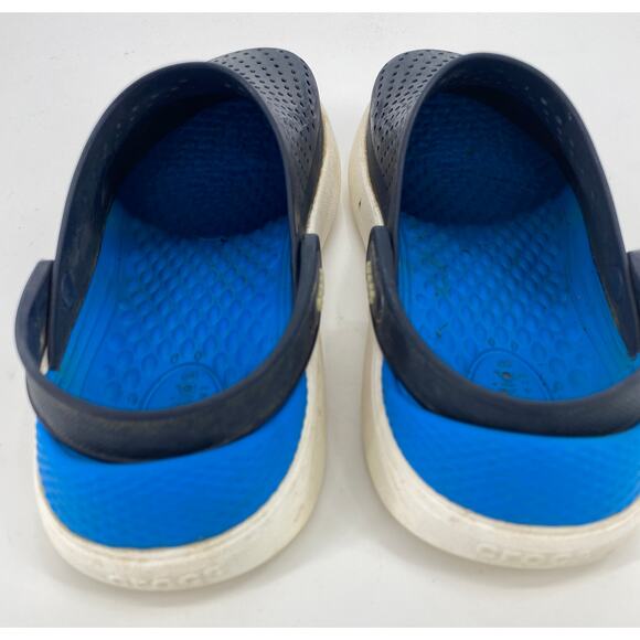 Crocs LiteRide boy Size 6 Slip On Clogs Sandals Navy Blue slingback sandals - Picture 4 of 7